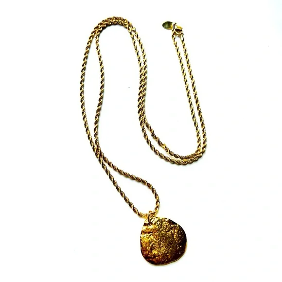 Neiman Marcus Jewelry Vintage Erwin Pearl 22k Gold Medallion